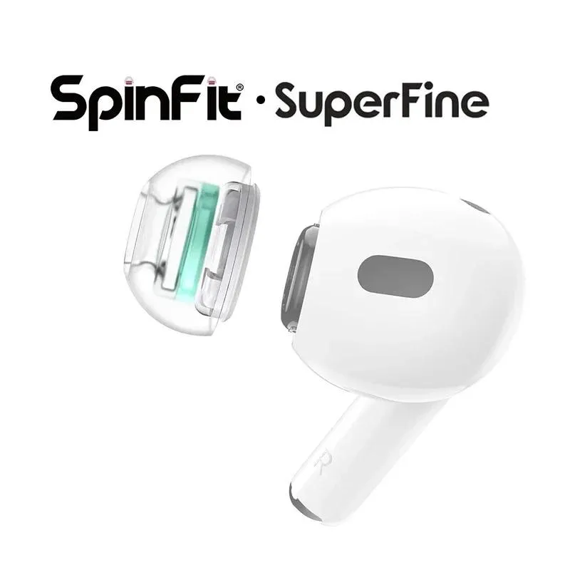Spinfit SuperFine Patented Eartips Comfort Earbud Tips with Adapter Design for AirPods Pro Generation 1 & 2 (1 Pair)