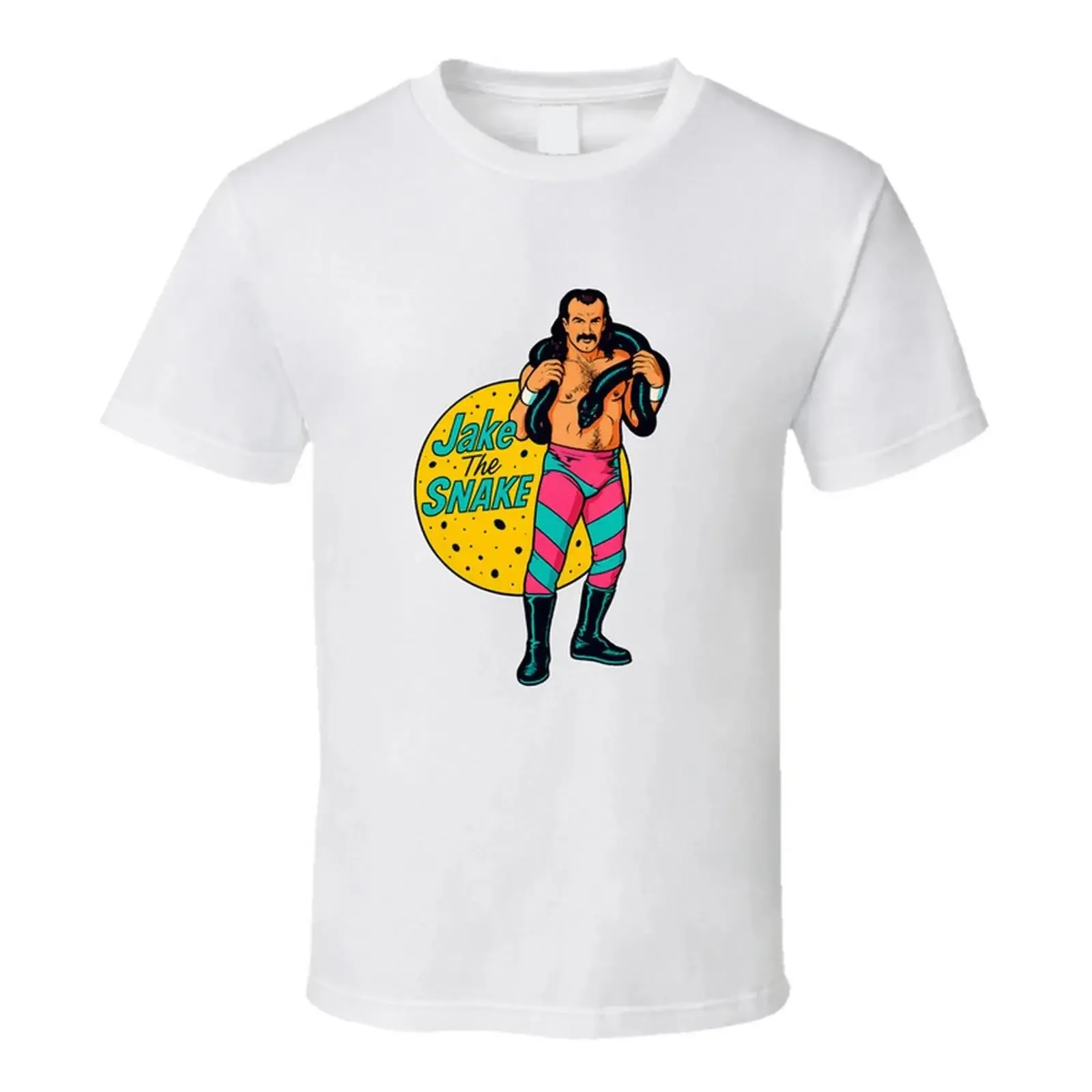 Jake The Snake Roberts Retro Wrestling Legend With Damien T Shirt vintage Washed Stylish graphic Top For Everyday Wear