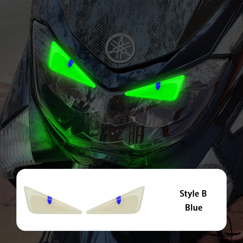 Lichtgevende 3D-decoratiestickers Devil Eyes Scooter motorfiets koplamp body trim universeel voor BMW Honda Yamaha Suzuki Vespa