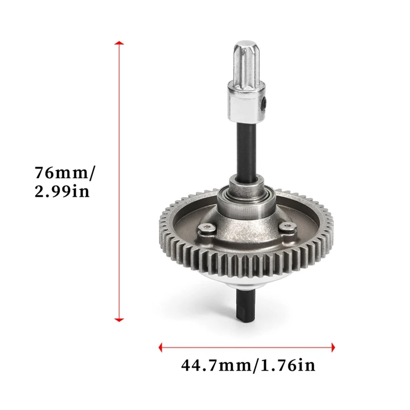 Diferencial de actualización de coche a control remoto, piezas de actualización de coche a control remoto 54T + 15T + 17T + 19T Set 6780 para Traxxas Slash4x4 Hoss 4X4 VXL, Rustler 4X4