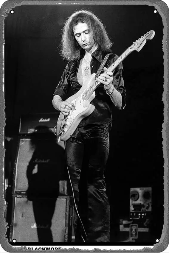 Ritchie Blackmore 1974 Music Photo Band Album Rock Music Vintage Style - Poster Retro Metal Sign Vintage Tin Sign for Bar Man Ca