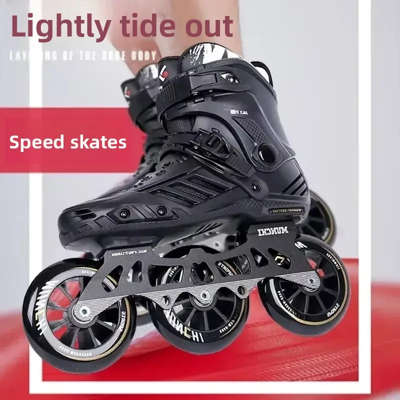 Professional 3-Wheel Speed Inline Skates Adult Racing Roller Skates for Men Women Outdoor Speed Skating