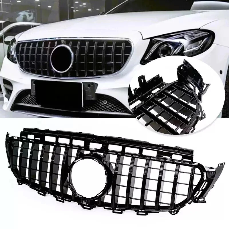 Frontstoßstangengrill für Mercedes-Benz W213 E-Klasse 2016-2020 E200 E250 E300 E400 E500 GT Style Auto Front Racing Grill Motorhaube – Detail 1