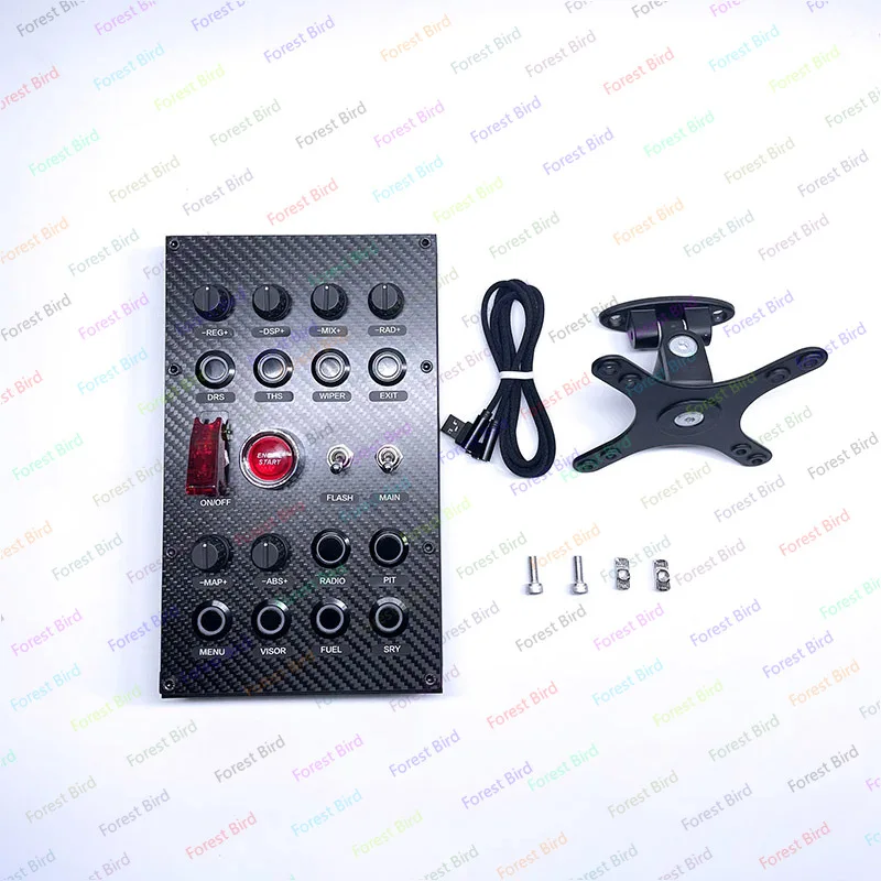 Simplayer SIMDT Racing Control Box Simulatore di corse con pannello in fibra di carbonio per Simagic Thrustmaster Fanatec Logitech g29