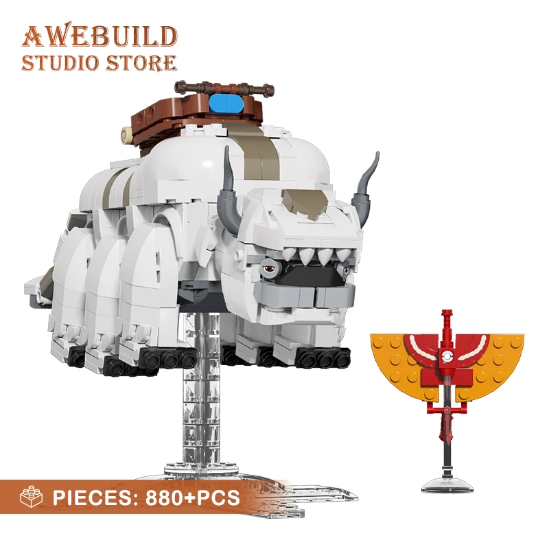 

880Pcs Flying Bison Building 3D Model Creative Anime Sky Bull Blocks STEM Toys Movie Cattle MOC Bricks Animal Adult DIY Gift NEW