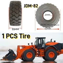 JDM-82 Rubber Tire RC Wheel Loader Bulldozers Tyre 137mm Tire For Tamiya 1/14 Rc Truck Trailer Tipper Parts Accessories