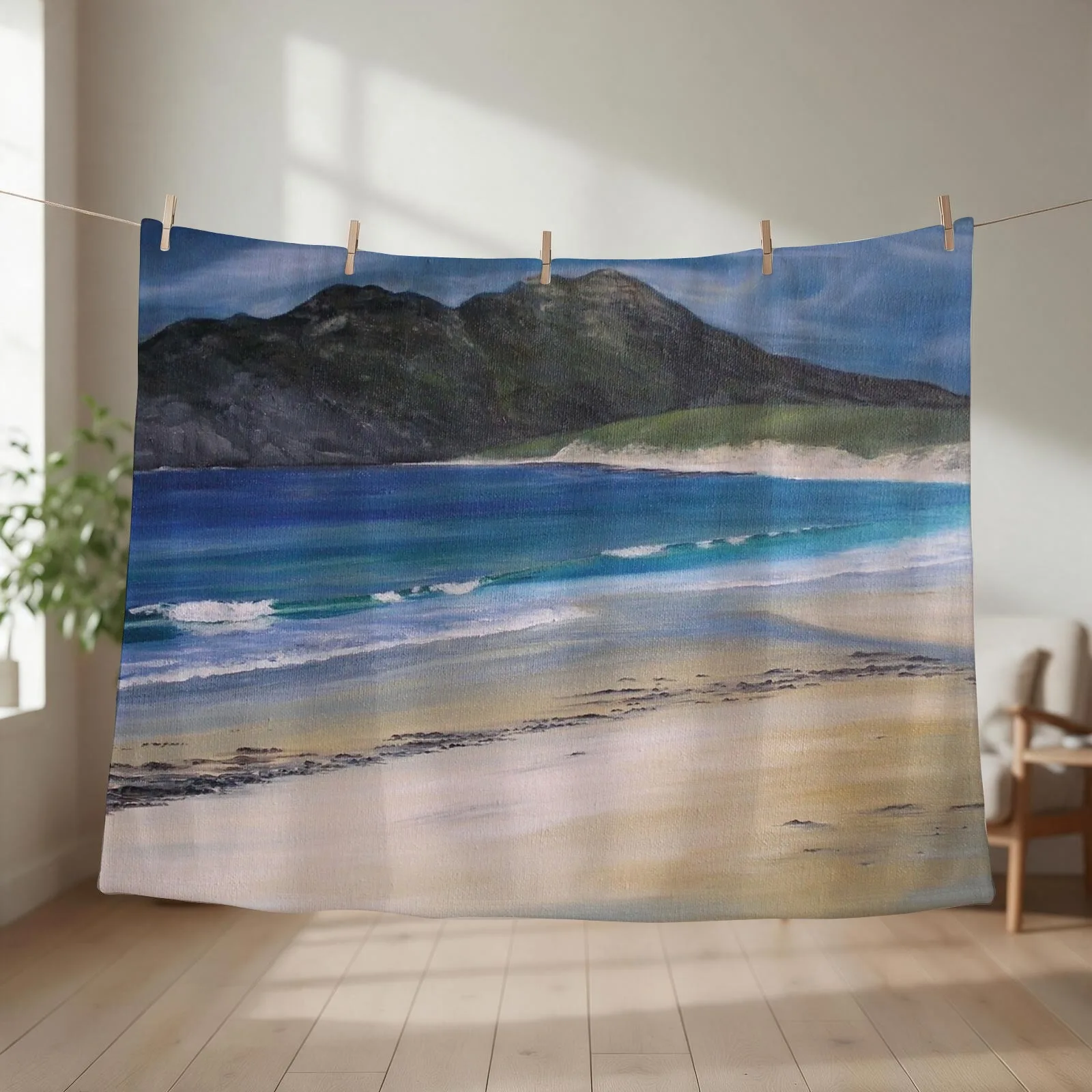 Kiloran Bay, Colonsay, Scotland Throw Blanket couch cozy soft plush fuzzy picnic outdoor blanket