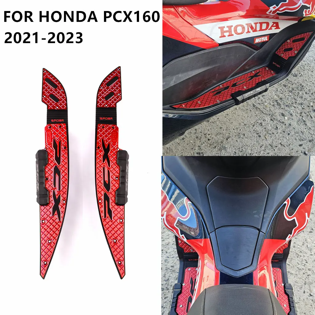 For Honda PCX160 PCX 160 2021 2022 2023 Motorcycle Anti Slip Footrest Foot Rest Pad Pedal Footboard Plate Footpad Step Pcx160