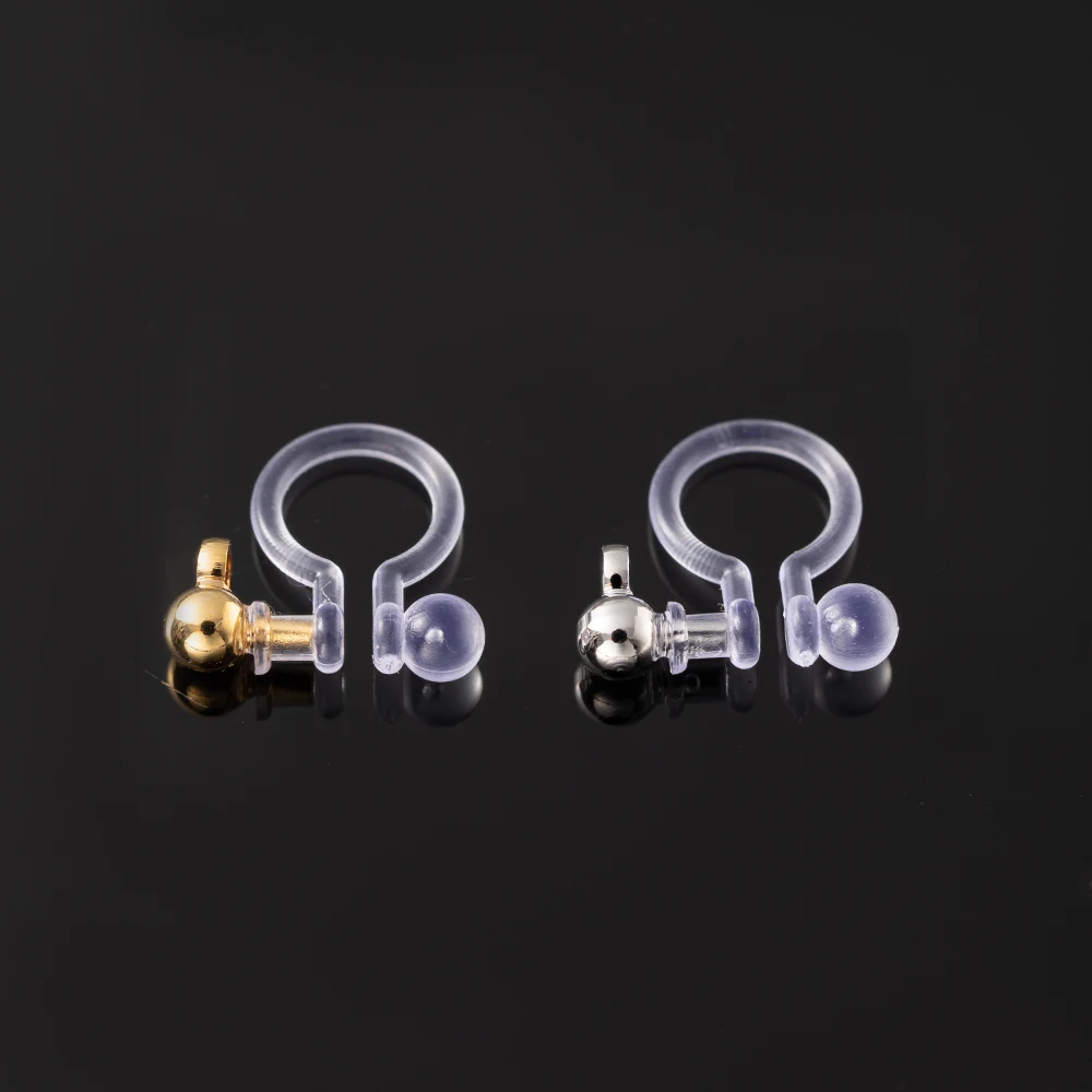 10/20Pcs Transparent U Shape Clip Base Earring Converter Silicon Pads DIY Women Non-Pierced Ears Components Jewelry Findings