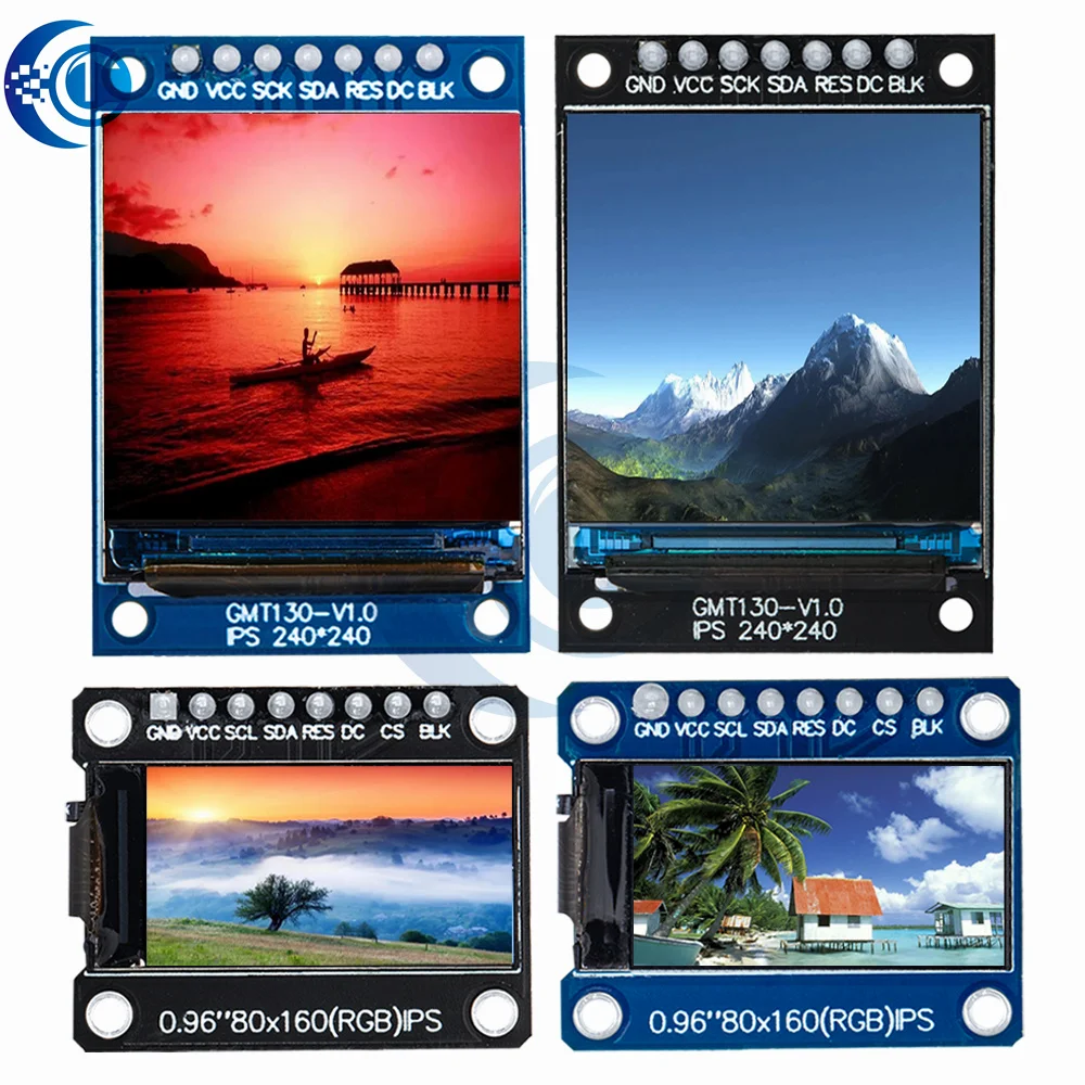 1pc 0.96/1.3 Inch TFT LCD Display Module ST7735 SPI Driver,65K Colors, 80x160 Resolution (Non-OLED), Compatible  for Arduino