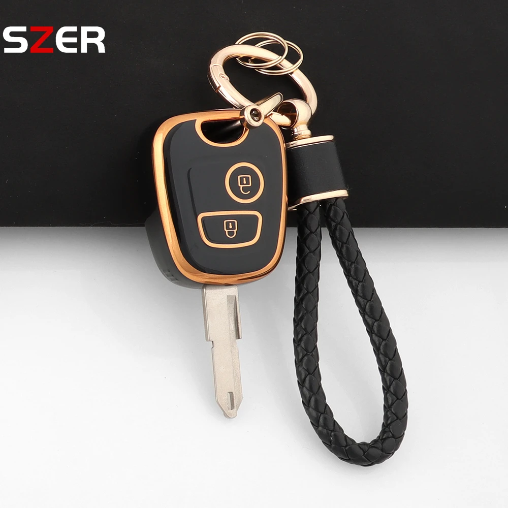 TPU Shell Fob For Peugeot 107 206 207 307 For Citroen C1 C2 C3 C4 For Toyota Aygo TPU Car Remote Smart Key Case Cover Keychain
