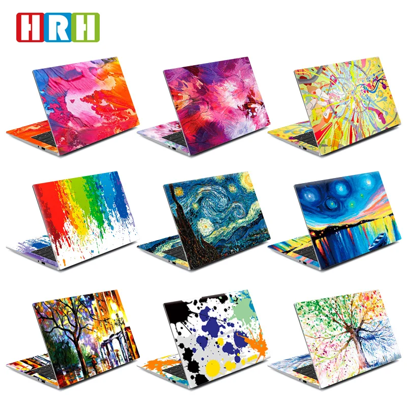 

HRH 2 in 1 Painting For 11/12/13/14/15/17 DIY Sticker For Macbook/HP/For Dell/ Decal Laptop Skin Boay Palm Guard