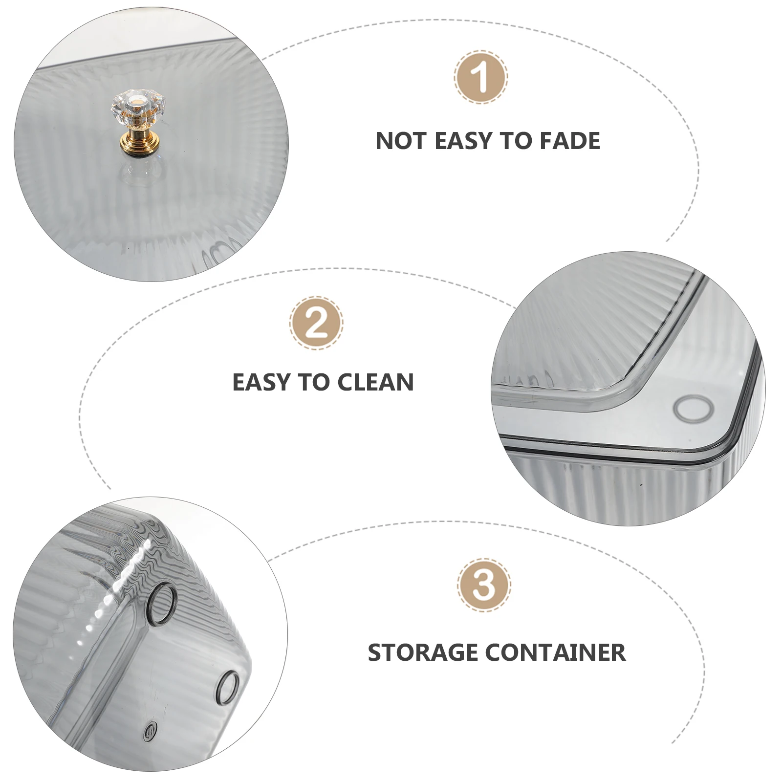 

Food Storage Container Snack Organizer Clear Lidded Wide Mouth Airtight Pantry Canister for Nuts Candy Cereal Flour Kitchen