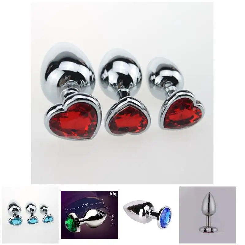 1PCS M Metal Anal Plug Butt Plug Sex Toy Butt Toy For Women Men Couples Adult Game Masturbator Anal Diamond Sex Game