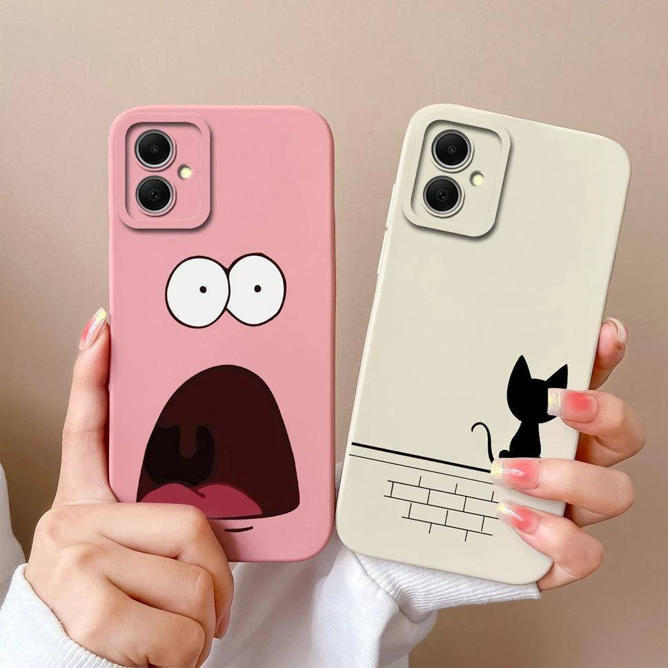 

Чехлы для Samsung Galaxy A06 с милым мультяшным астронавтом, жидкий силиконовый чехол для телефона Samsung Galaxy A06, чехол Funda Coque
