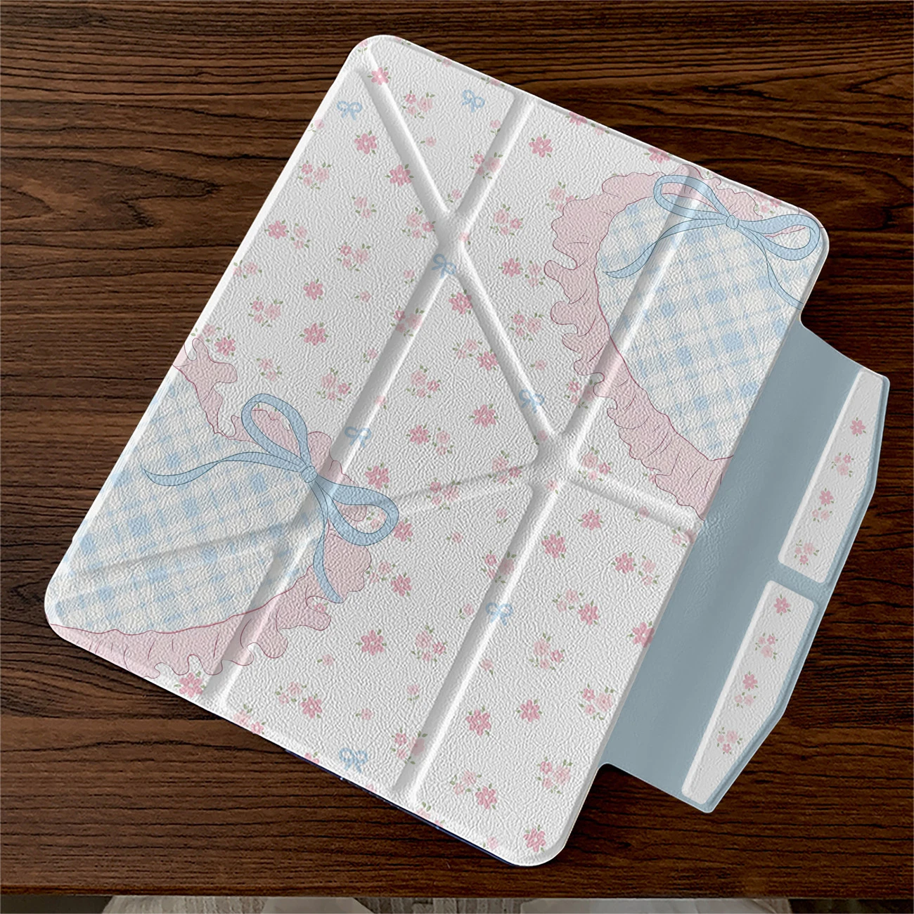 Pink Floral Love B New Tablet Case For iPad Pro 11 12.9in 13 M4 9.7 10.2 5/6th 7/8/9 10 11th MINI 6 7 Air 5 6 7 Trifold Case