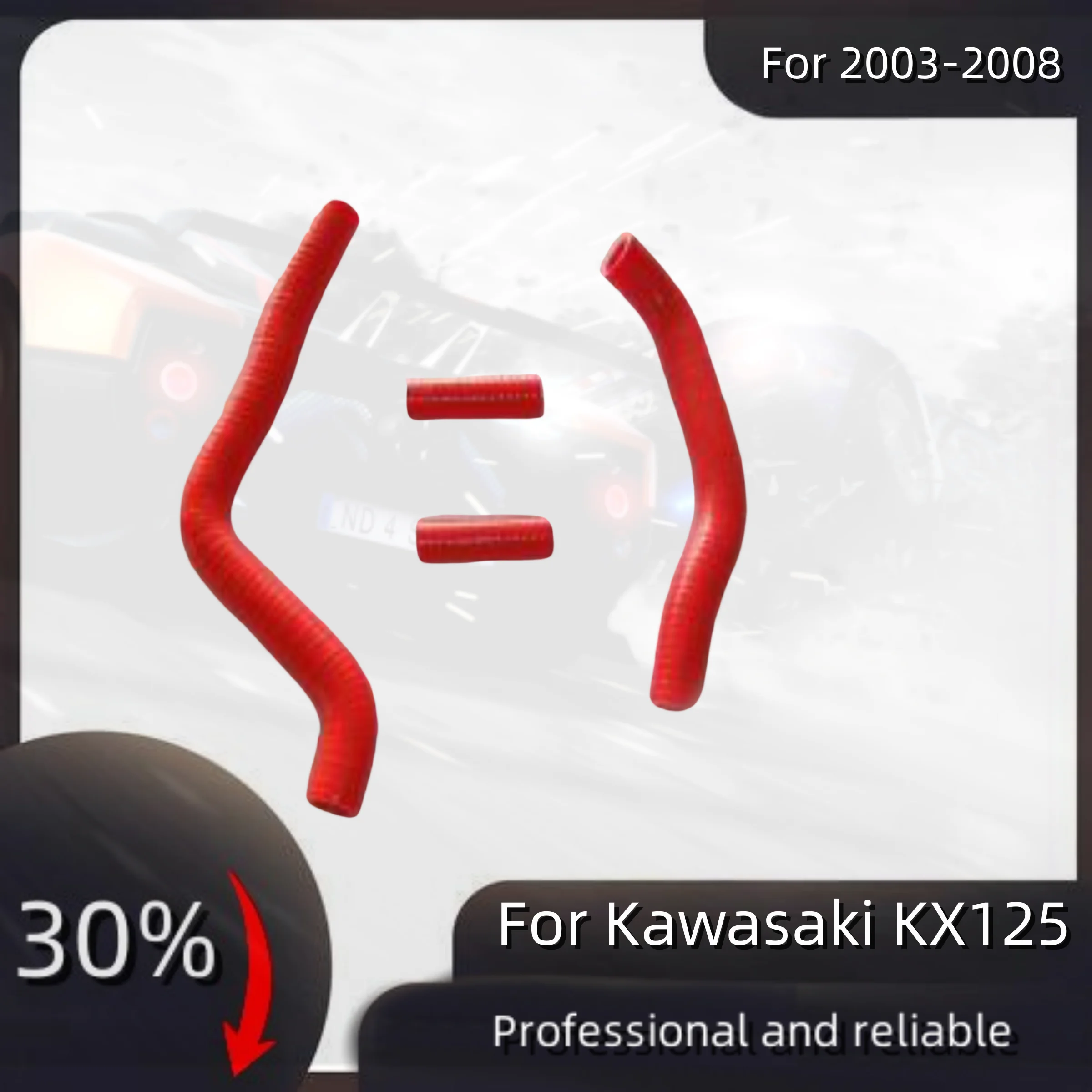 

For Kawasaki KX125 2003-2008 KX 125 Silicone Radiator Hose Pipe Tube Kit 2003 2004 2005 2006 2007 2008