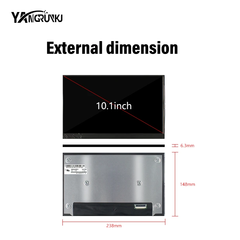 Newly Designed tft lcd used for outdoor device HSD101IHW1-C00 750 nits Temp resistance for industrial devices HSD101IHW1-C00