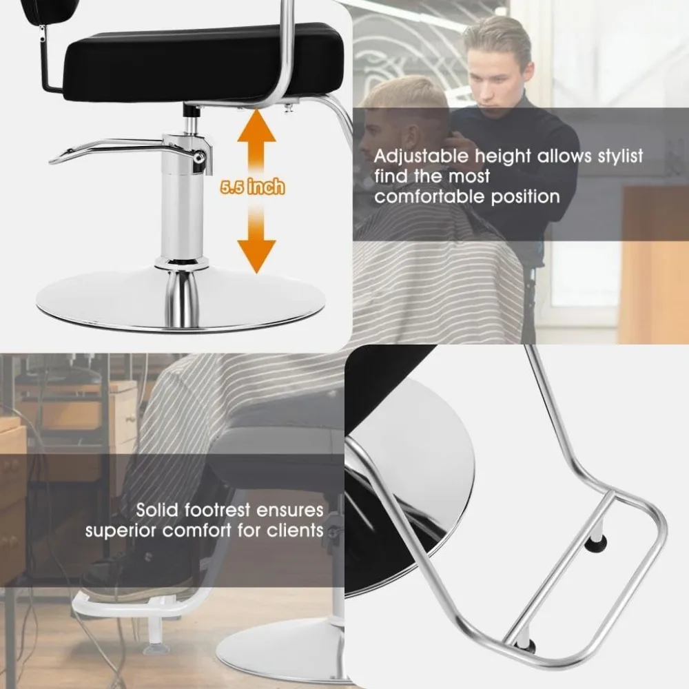 Stylist Chairs for Salon, Barber Chair Hair Salon Chair with Heavy Duty Hydraulic Pump 360 Degree Rolling Swivel,Spa Beauty