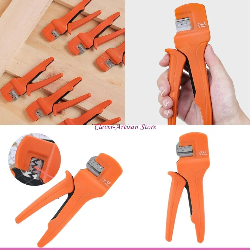 

E06B Professional Electrician Wire Tool Cable Stripper Cutter Crimper Crimping Stripping Plier for Electrical Auto Repair