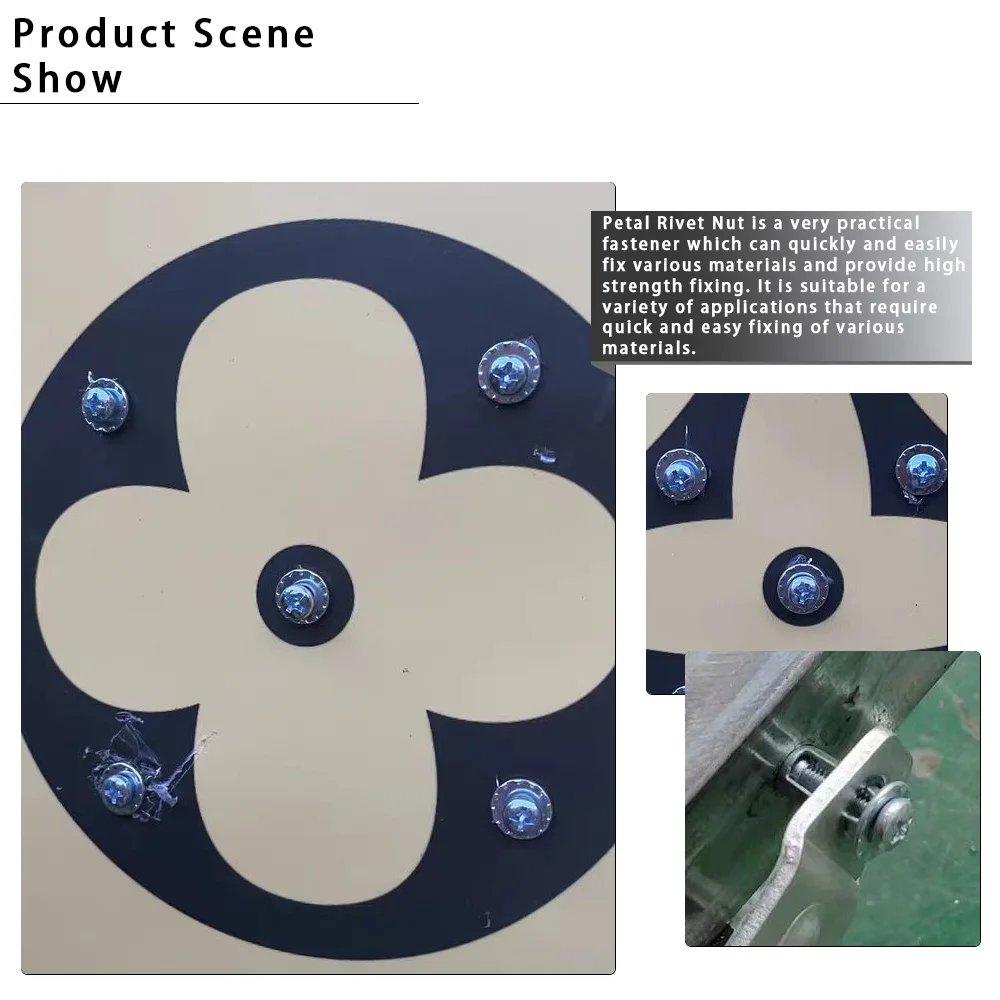 Molly Jack tuerca tornillo de expansión hexagonal perno placa de matrícula Panel abrazadera bloqueo remache M4 M5 M6 M8 forma de pétalo tuercas de remache de Metal Kits de tornillos