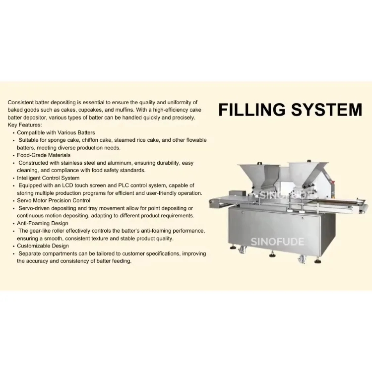 User-friendly Automatic Dorayaki Stacking Cream Slicer Injector System Sealing Forming Press Feeder Machine