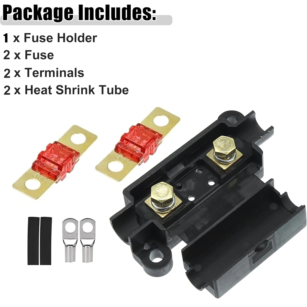 1 Set Sicherungshalter 30-200 Ampere Midi-Sicherung für Gabelsicherungen DC 12V 24V Auto-Klimaanlagen-Sicherungskasten Auto-Zubehör