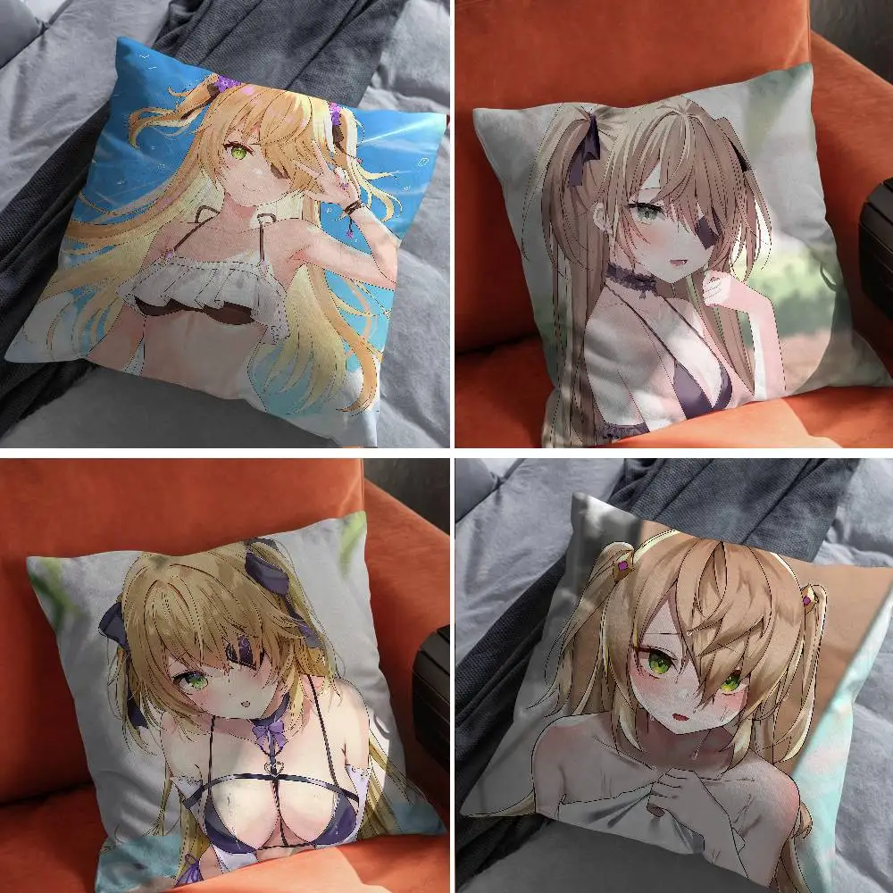 

Fischl Honkai Impact Pillow Case For Car Pillows 60x60 Cushions Luxury Double sided Cover Home and Decoration Sofa 30x30