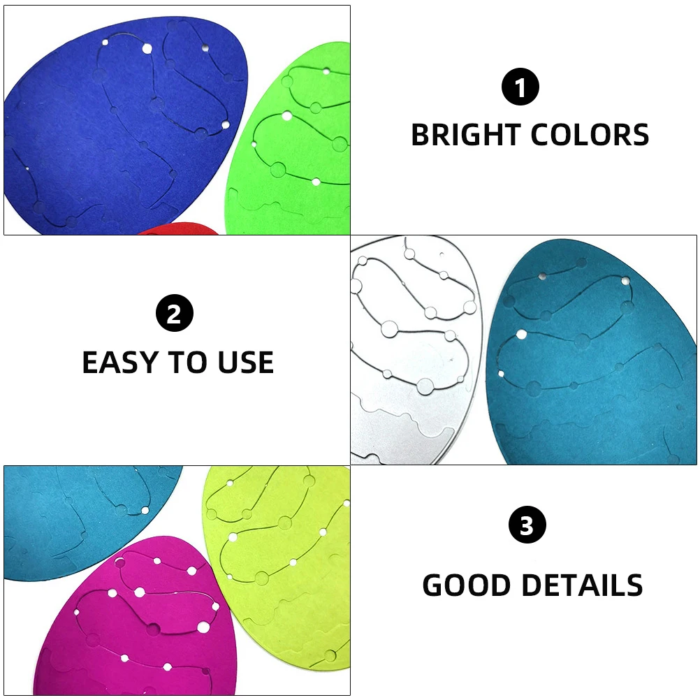 

2pcs Cutting Dies Embossed Mold Template Stencils Egg Shaped Paper Crafts Scrapbook Decorations Storage Tools