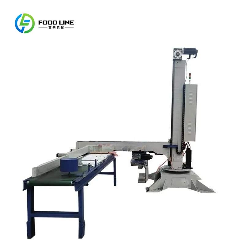 Customized Automatic Single Column Robot Palletizing Machine for Cartons Cans Bags Packaging in the Food Industry