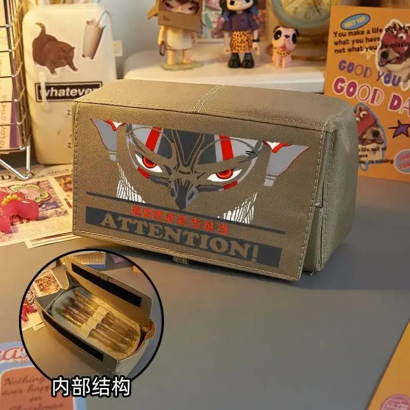 

Anime GAME DA DAN Capacity Pencil Cartoon Canvas Stationery Holder Bag Children Pen Case Students School Supplies