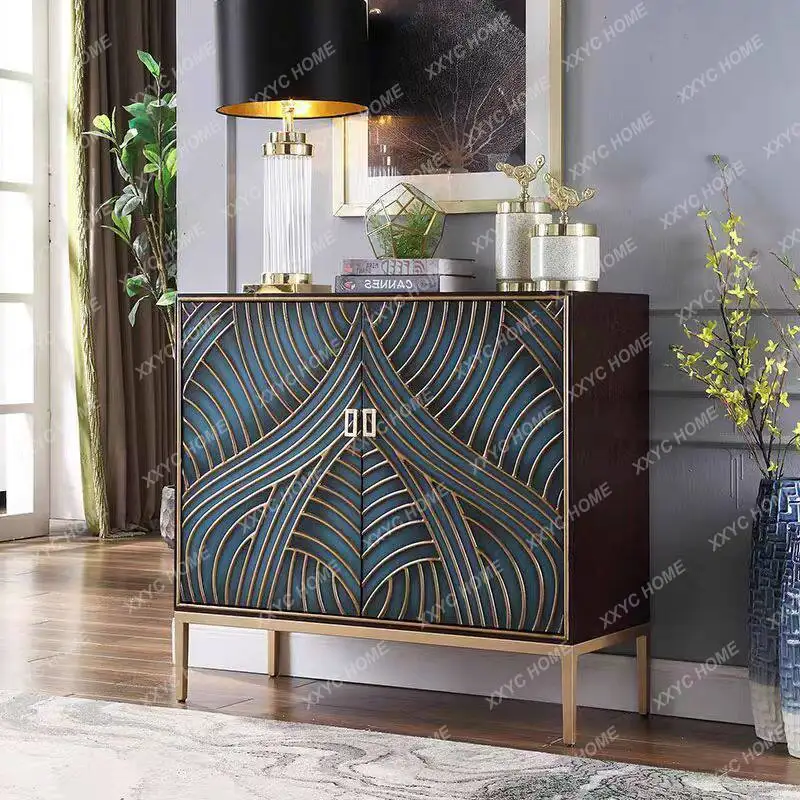 Light luxury door cabinet integrated partition cabinet living room door decoration cabinet