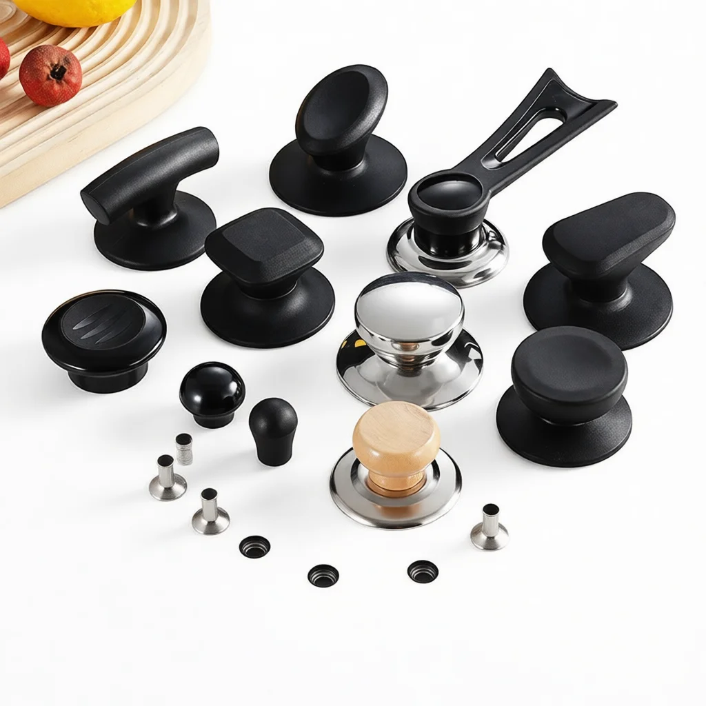 Universal Cookware Lid Knob Replacement Heat Resistant Standing Handle Durable Kitchen Pot Cover Grip Repair Parts