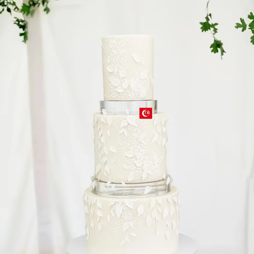 

Clear Acrylic Cake Separator Stand 2cm Thick Ultra Polished Floating Cake Spacer for Wedding & Birthday Cake