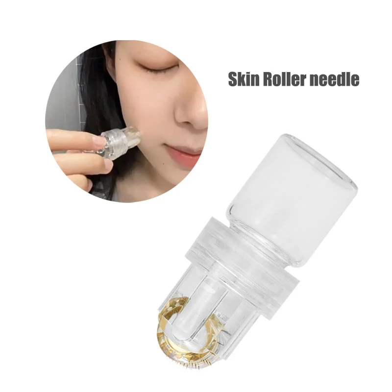 Rodillo Facial de Microagujas de Titanio de 64 Pines y 0.25mm, con Tubo de Gel, para Hidratación de la Piel