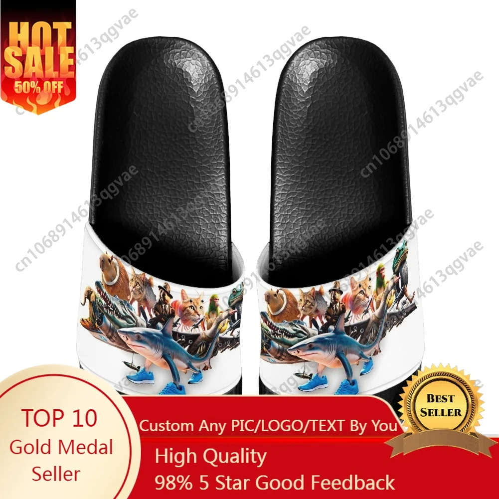 

Abstract Italian Brainrot AI Slippers Home Water Shoes Men Women Teenagers Beach Pool Sandals Custom Summer Slipper