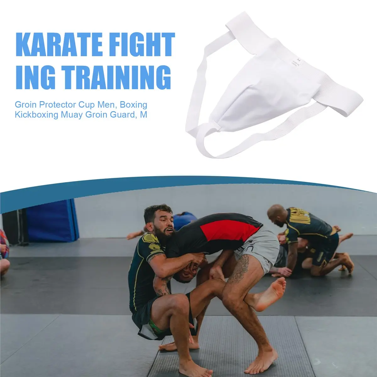 A2516F Perfect ★◀◁Groin Protector Cup Men, Boxing Kickboxing Muay Groin Guard, Ventilated Adjustable, Karate Fighting Training M view 5