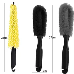 Car Wheel Brush Car Rim Scrubber Cleaner Duster Tire Cleaning Brush Tools Motorcycle Truck Wheels Detailing Brush Grooming Brush