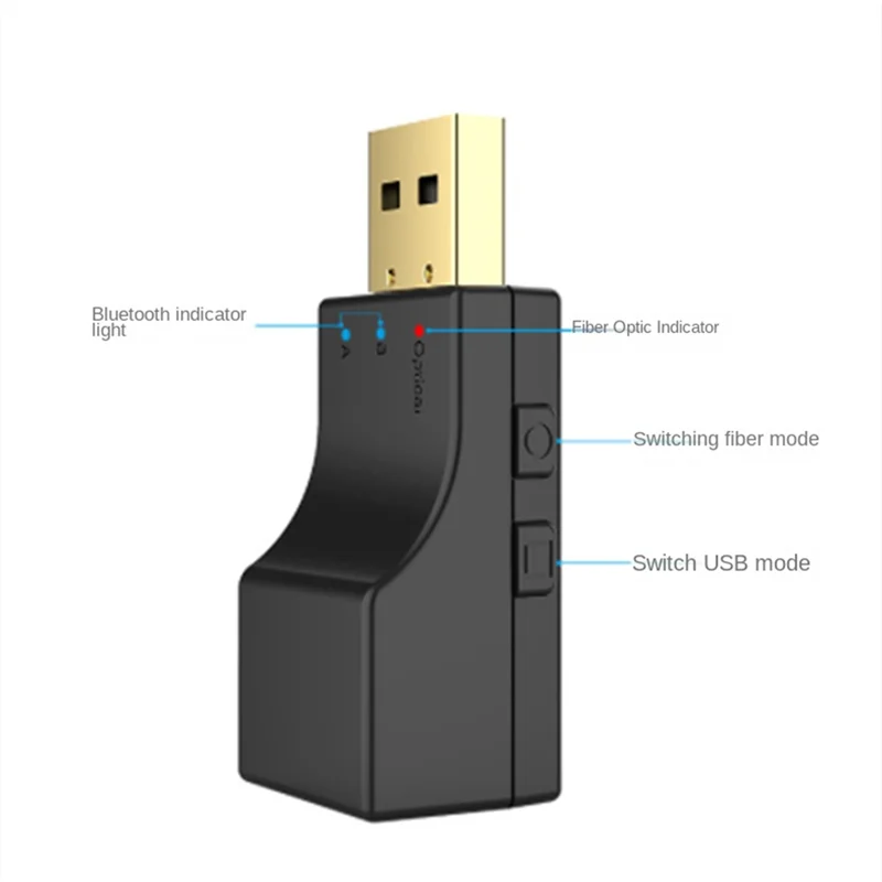 Adapter bezprzewodowy AA60-Multi-Point Dual Stream Low Latency USB Optical Bluetooth Audio Transmitter Stereo do TV PC PS4/3