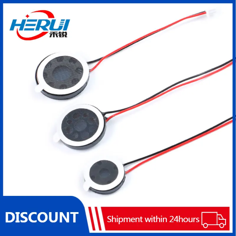 2pcs Diameter 15/18/20mm round speaker 8 euro /1W speaker Cable with plug 1.25MM DIY