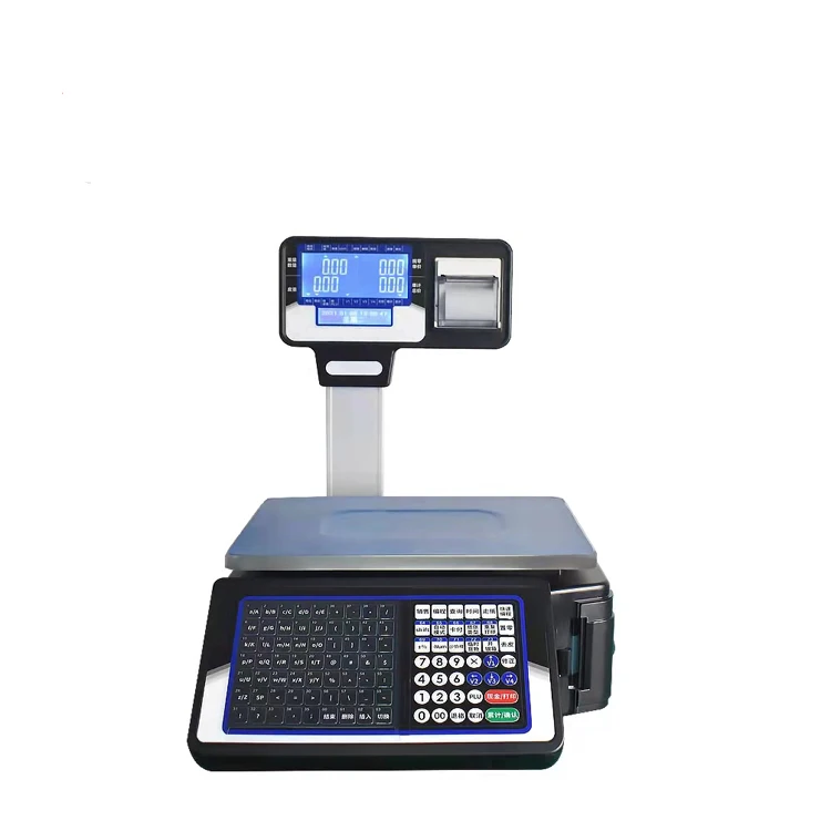 WIFI Dual Ticket Label Printer Weighing Scale With Barcode Printer Vegetable Balance  Barcode Scale Label Printing Scale