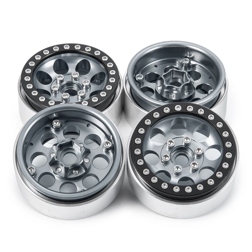 YEAHRUN Metal 1.9 inch 25mm/35mm Beadlock Wheel Rims for 1/10 RC Crawler Car Axial SCX10 TRX4 D90  RC Crawler Car