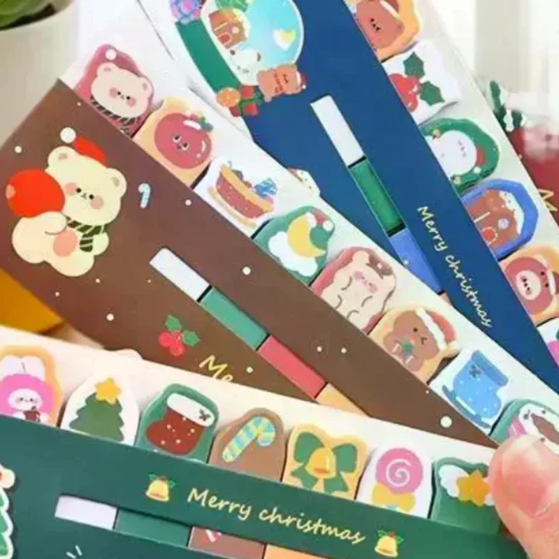 

Christmas Row Station Notes, Students Ins Cute Stickers Cartoon High-value N Sticky Notes Stationery