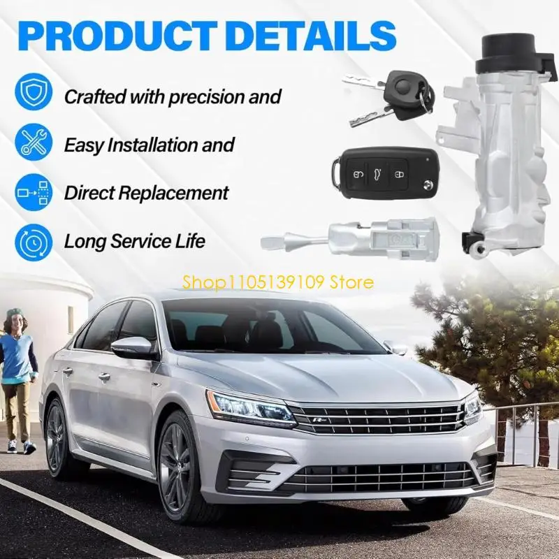 Presa e gioco Accensione Cambia blocco Set Chiave remota per automobili 06 18