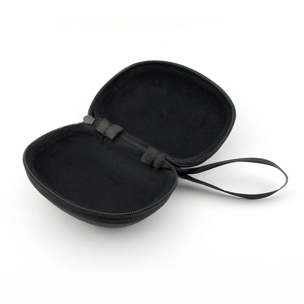 

1pc Eva Zipper Case Sunglasses Storage Box Foldable Organizer Data Line Holder With Compact Zipper Sunglasses Case Size Black