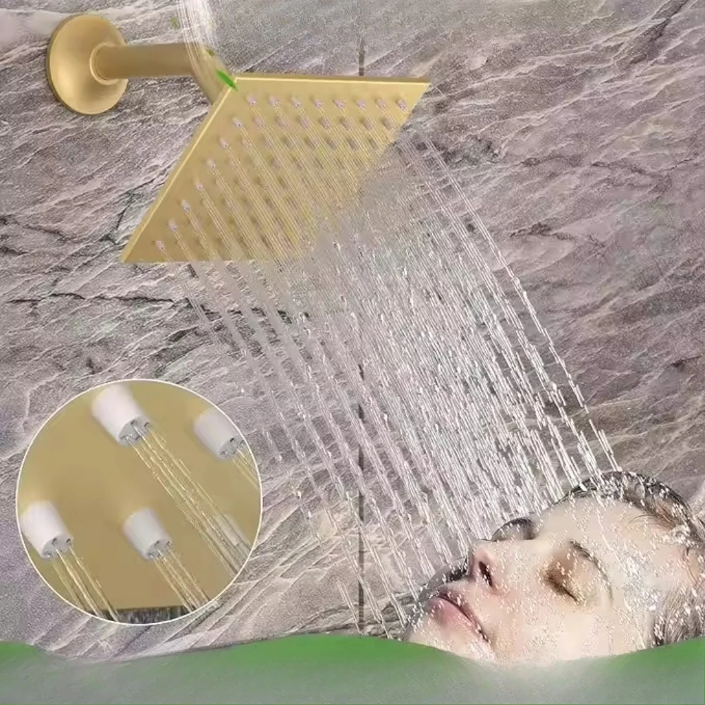 Wall  Mount Luxury Hotel Shower System Concealed Shower System Rainfall Massage Jet Shower Set