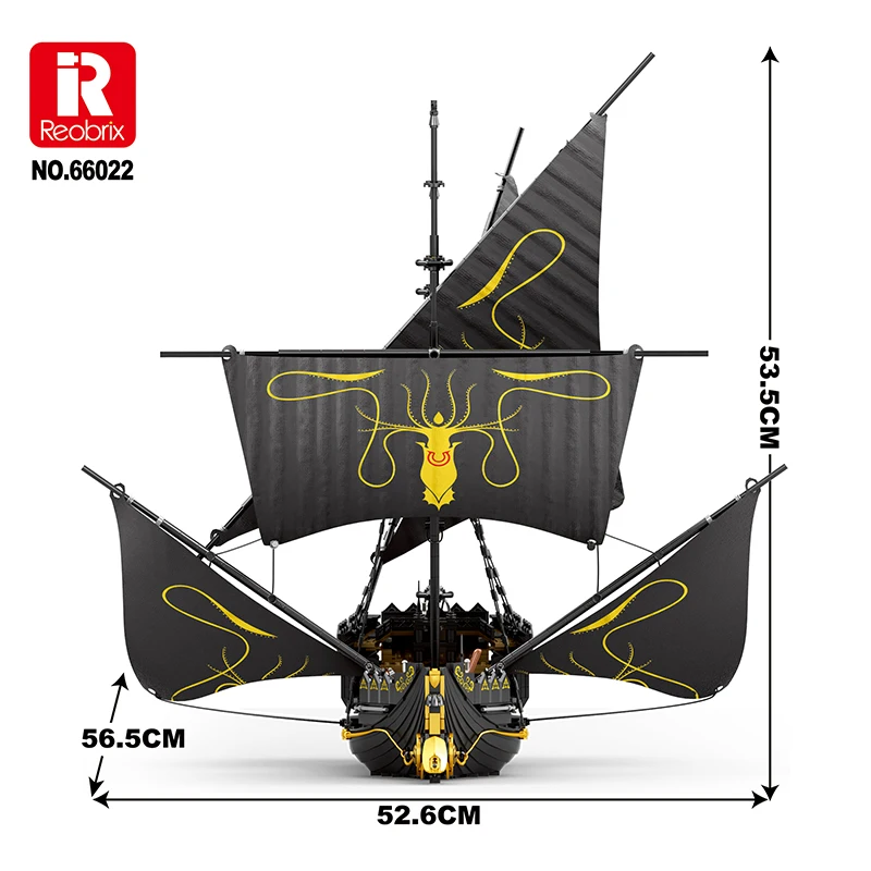 Movie New Ship MOC 66022 Game of Thrones Che SILENCE Ship Sailboat Model 1560PCS Building Blocks Bricks Toy Set Gift Kids Boys