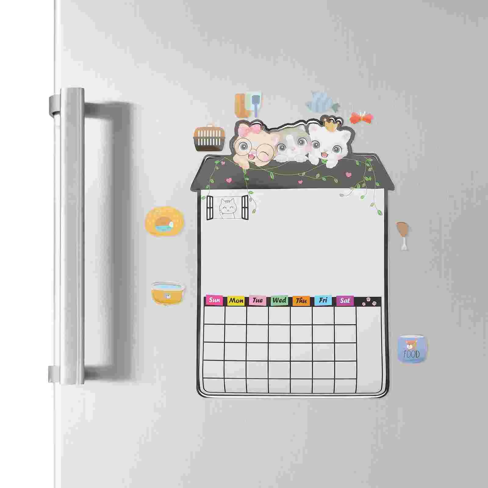 Magnetic Force Notepad Calendar Stickers Fridge Reminder Rubber List Message Board