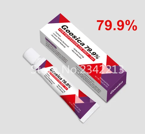 Nueva llegada 79,9% crema de tatuaje Goosica antes del maquillaje permanente Microblading cejas labios 10g