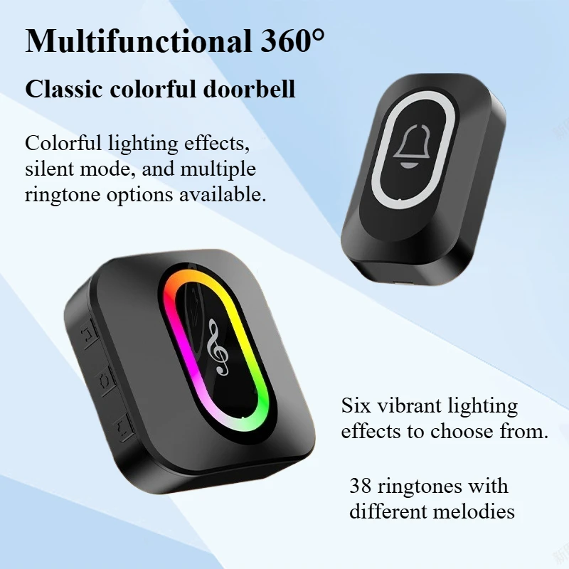 

New wireless doorbell smart waterproof long-distance home doorbell elderly one-click pager doorbell